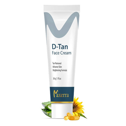 D-Tan Face Cream | Helps Reduce Tan & Enhance Skin Radiance | Enriched with Nourishing Ingredients (30 Gram)