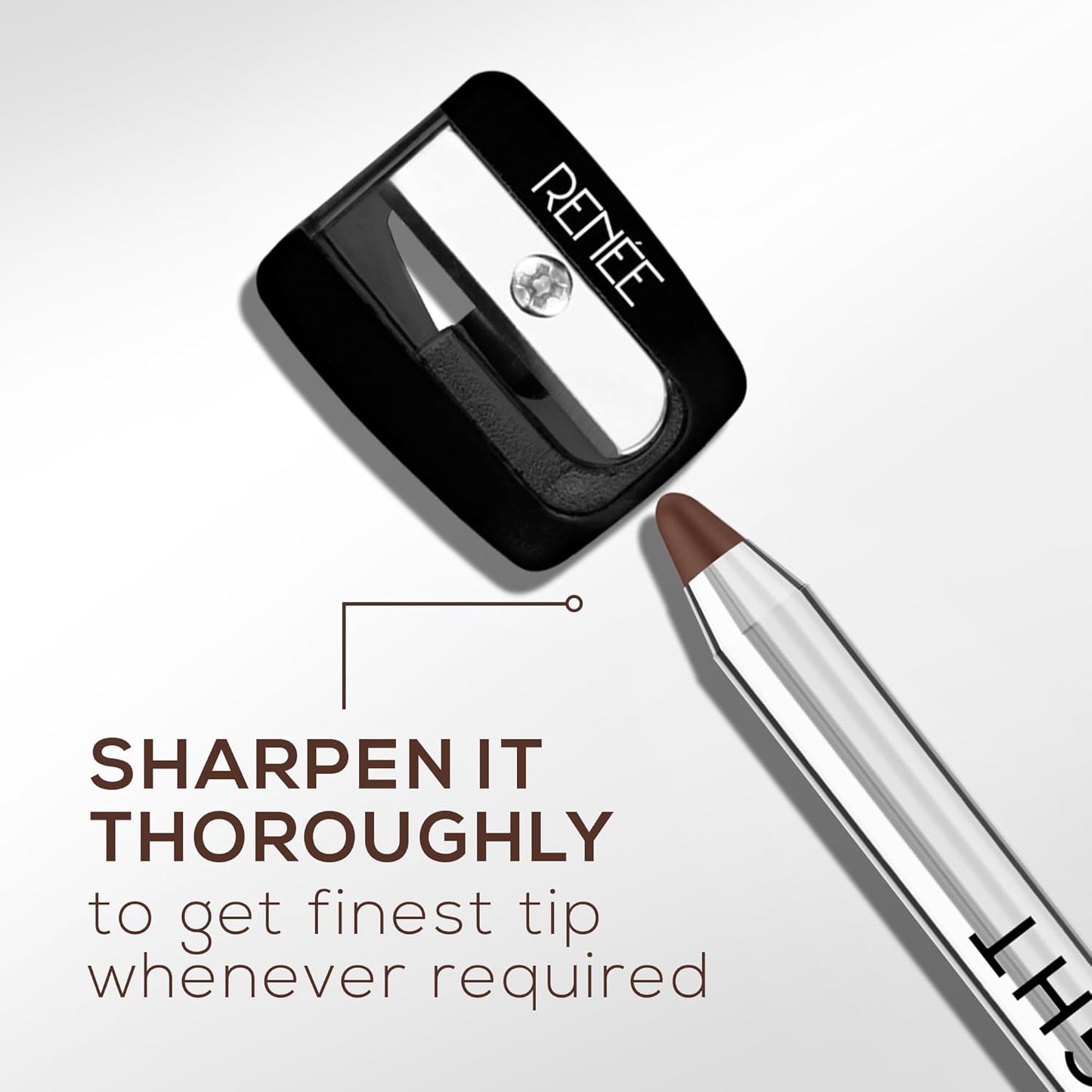 RENEE Midnight Kohl Pencil- Brown | Waterproof, Smudge-proof Kajal With Sharpener | Matte Finish, Long-lasting Upto 24 Hours | One-swipe Application With Vitamin E | 1.5 g