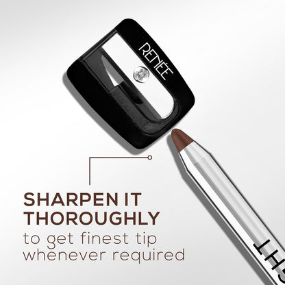 RENEE Midnight Kohl Pencil- Brown | Waterproof, Smudge-proof Kajal With Sharpener | Matte Finish, Long-lasting Upto 24 Hours | One-swipe Application With Vitamin E | 1.5 g