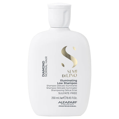 Alfaparf Milano Professional Diamond Shampoo -For INSTANT SHINY HAIR - Normal Hair, Adds Radiance - Sulfate, Paraben and Paraffin Free, Safe for Color Treated Hair, Professional Salon Quality - 250ml