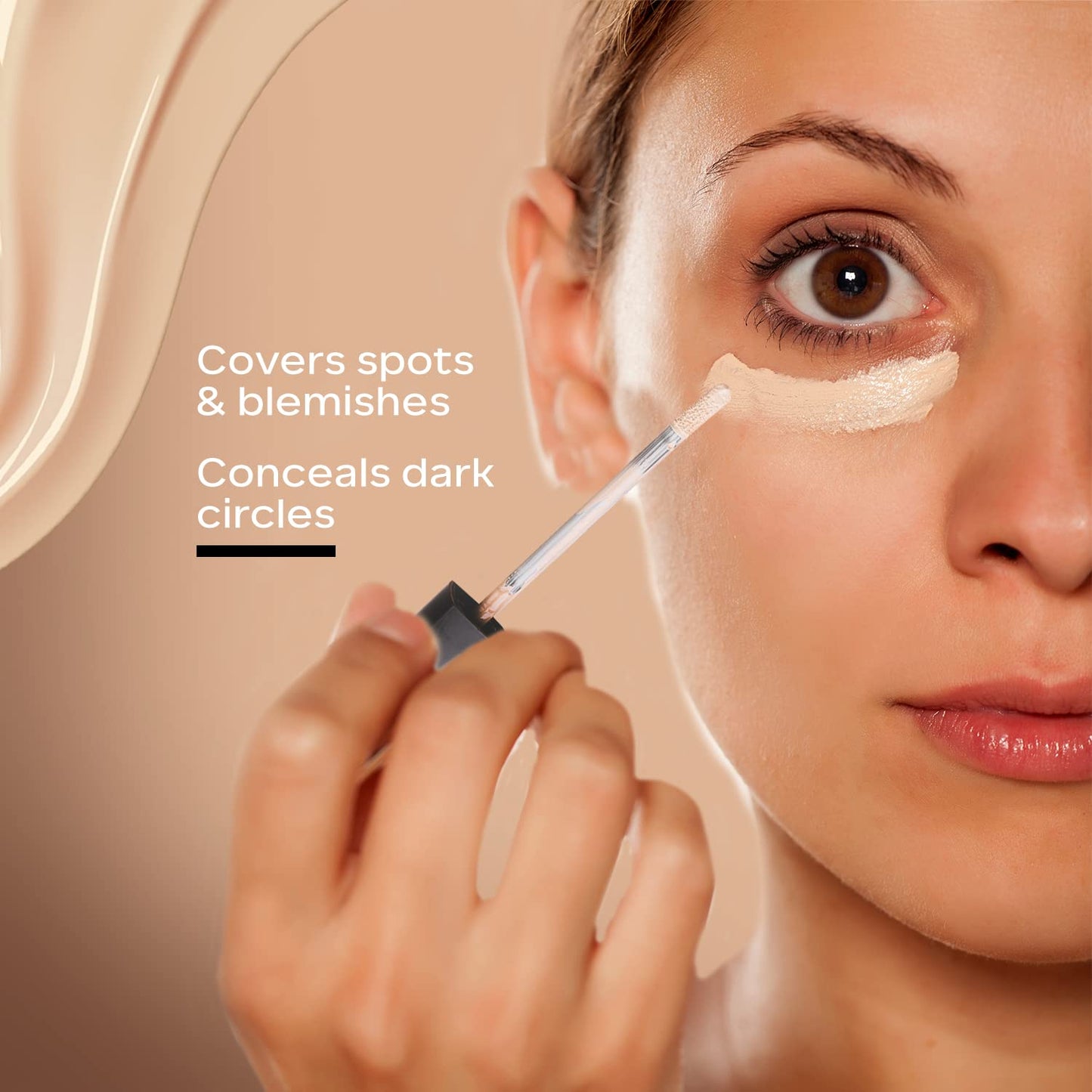 FACESCANADA High Cover Concealer - Sand Beige 01|High Coverage Liquid Concealer|Blends Easily|Natural Finish|Covers Spots, Dark Circles|With Shea Butter & Vitamin E For All Skin Type - 4 Ml