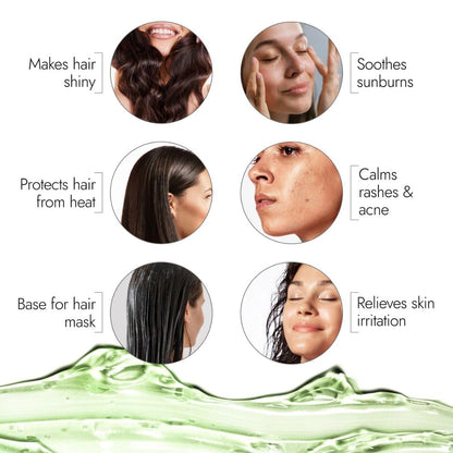 Kapiva Pure Aloe Vera Skin Gel For Face & Hair | Hydrating, Moisturizing, Soothing Skin | Multipurpose Gel