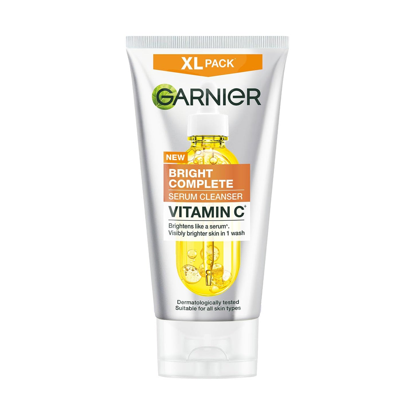 Garnier Bright Complete Serum Cleanser with Vitamin C on a white background