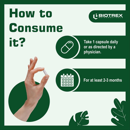 Biotrex Nutraceuticals Carica Papaya Leaf Extract 500mg - 60 Capsules