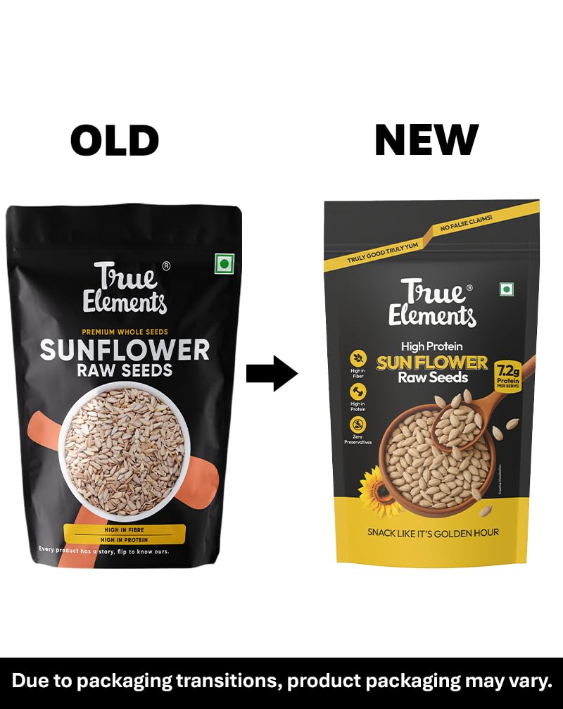 True Elements Raw Sunflower Seeds 250g - Vitamin E Rich Super Seeds | High Fibre