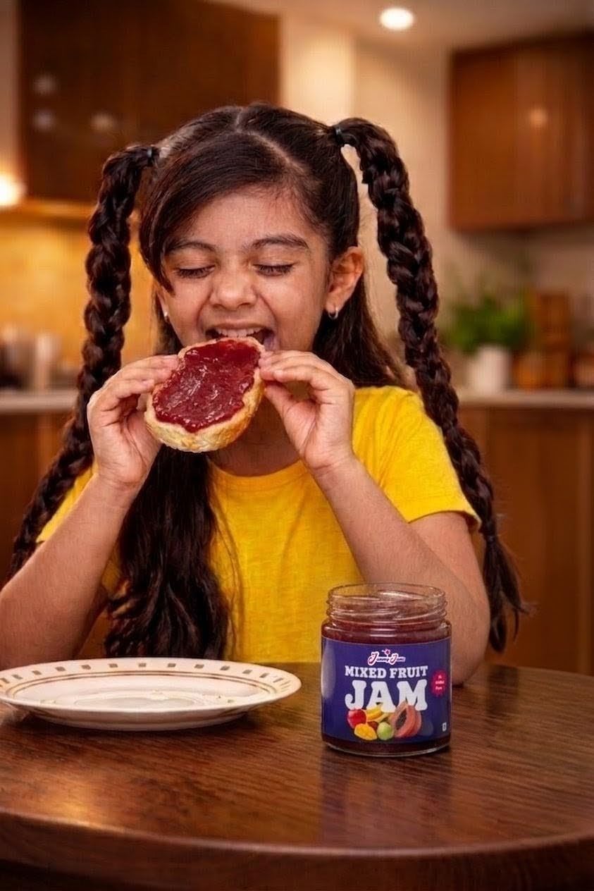 Jammy Jams Mixed Fruit Jam | Made With Fruit Pulp | Breakfast Spread - 200g