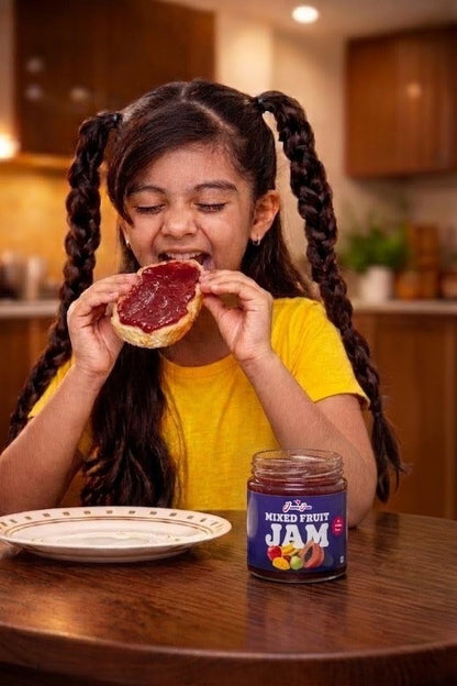 Jammy Jams Mixed Fruit Jam | Made With Fruit Pulp | Breakfast Spread - 200g