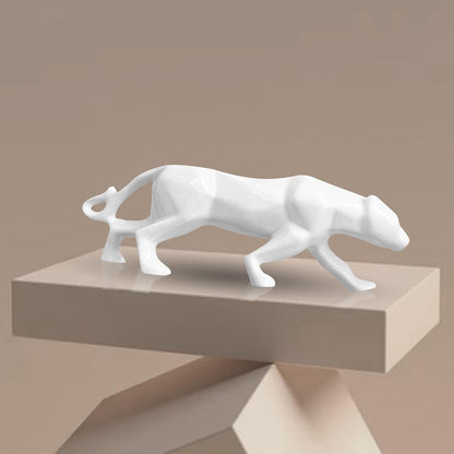 Modern Geometric White Panther for Home Decor (Pack of 1, White)