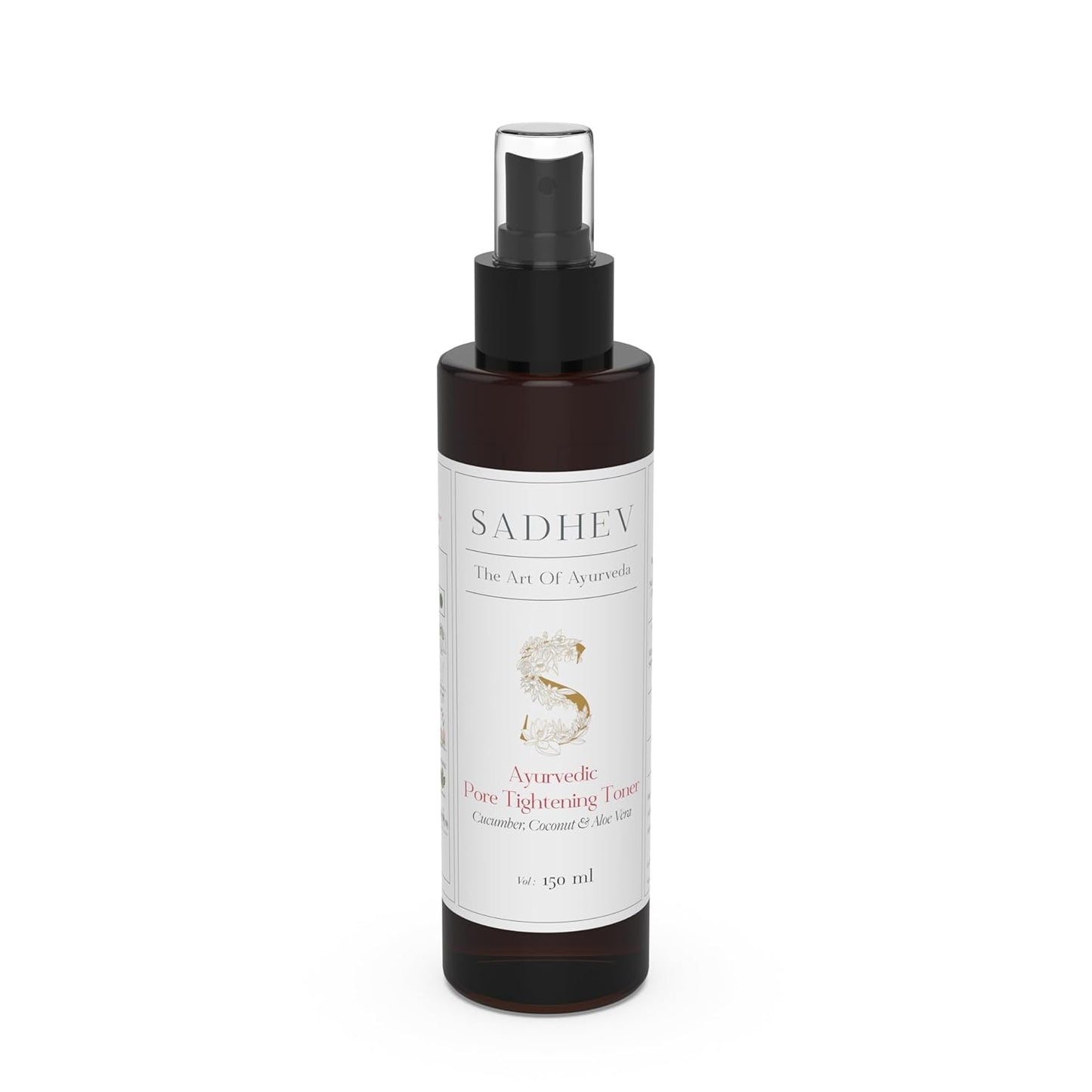 Sadhev Ayurvedic Pore Tightening Toner For Smooth, Soft Texture Skin With Cucumber, Cococut and Aloe Vera