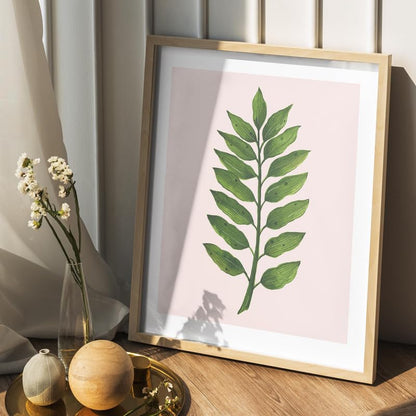 New Life Botanical Wall Painting| Modern Art Painting for Living Room Bed Room and Office | 11 x 14 inches (Natural Frame)