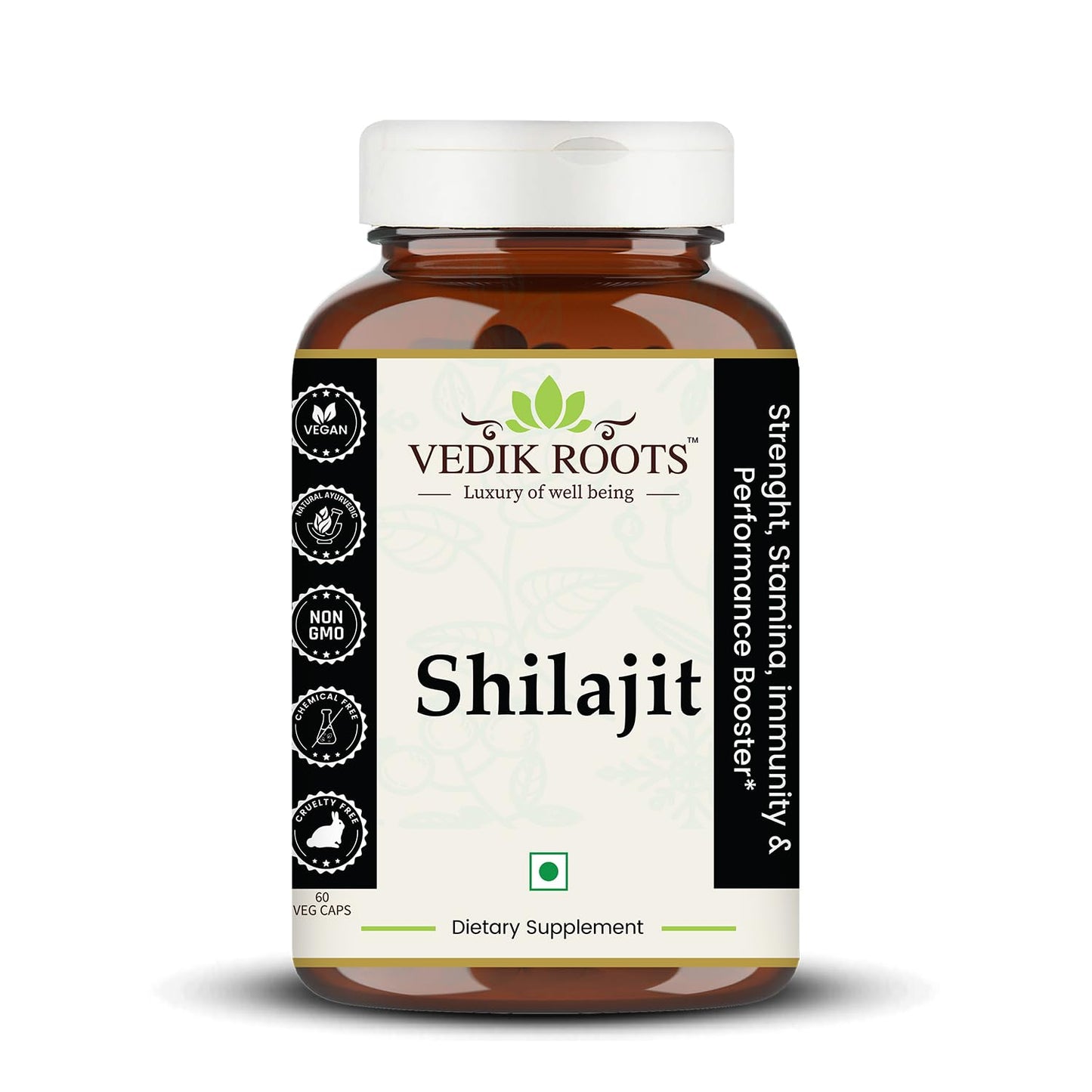 Shilajit Capsules – Natural Support for Energy, Strength & Vitality | Helps Maintain Stamina, Endurance & Wellness | Herbal Supplement | 60 Capsules (Pack Of 1)