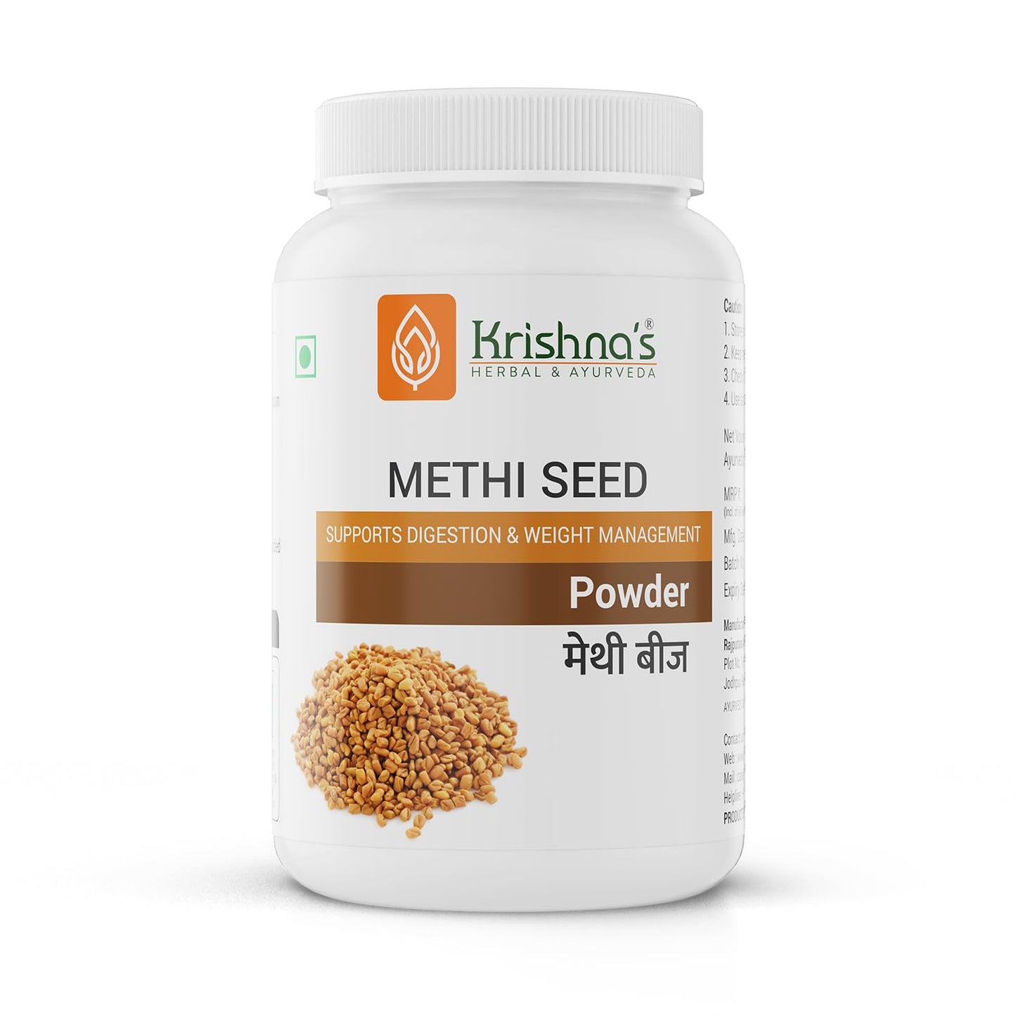 Krishna's Methi Seed Powder - 100 g | Preservative Free | Hair Care | Supports Digestion | Weight Management