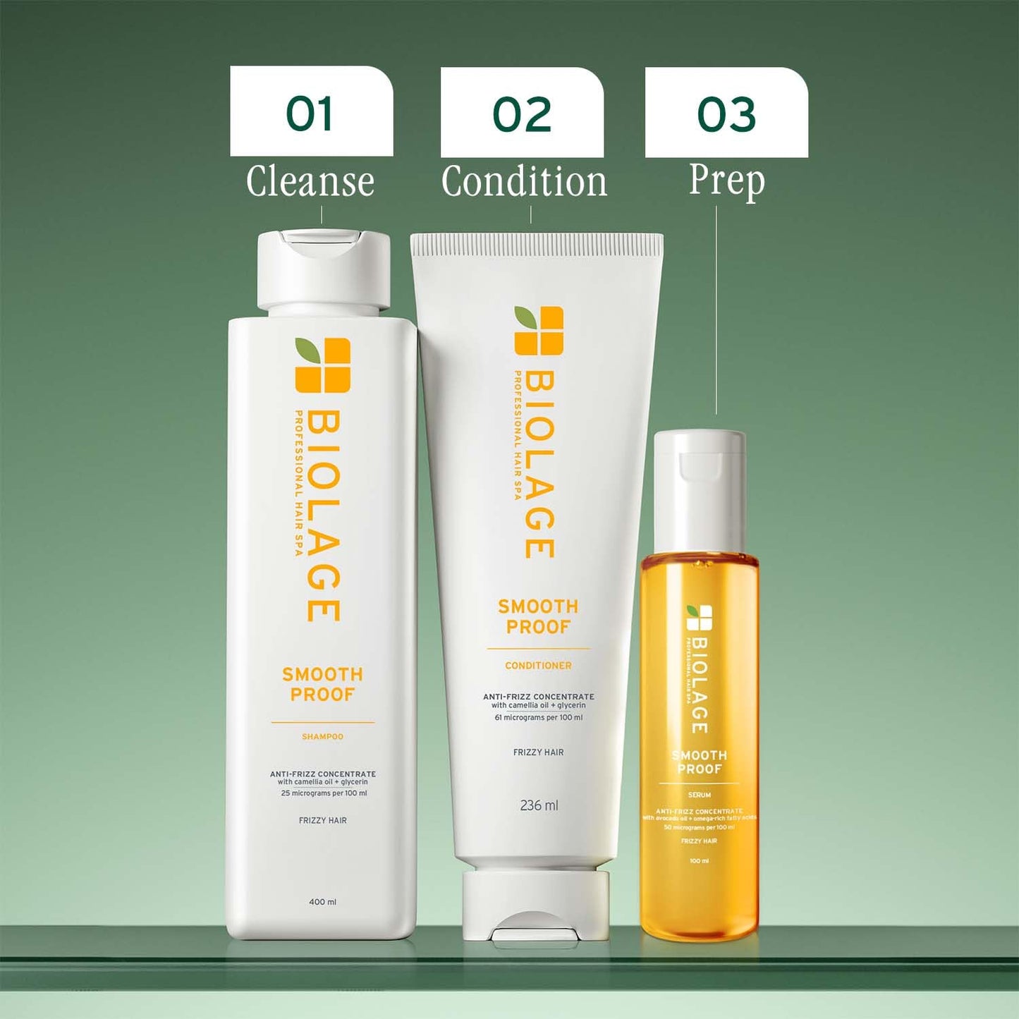 Biolage Smooth Proof Anti-Frizz Shampoo for Dry and Frizzy Hair with Camellia Oil and Glycerin for 72HR Frizz Control for Women and Men Vegan and Cruelty-Free Treatment