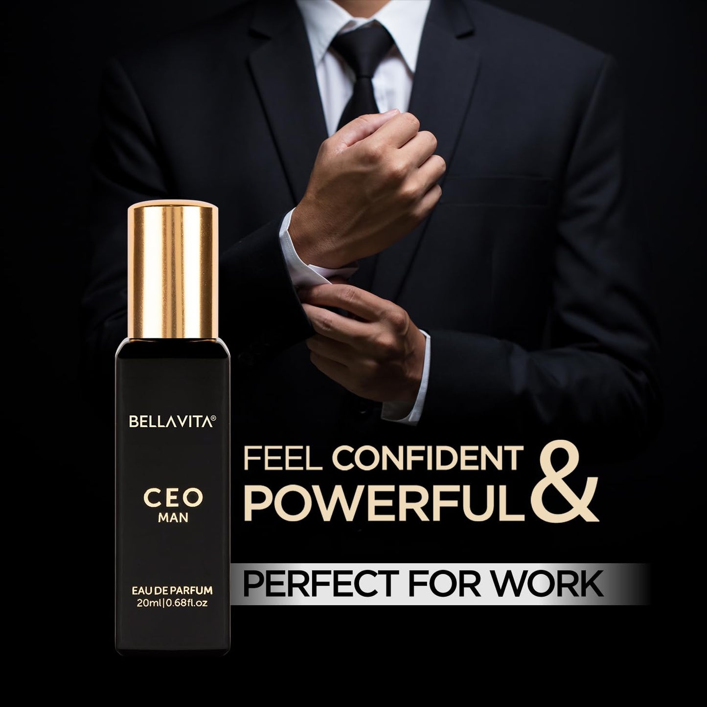 BELLAVITA CEO Man & White Oud Unisex | Long Lasting Perfume for Man and Woman | EDP 2x20ml | Tonka, Agarwood & Orange | Woody, Spicy, Citrus Premium Fragrance for Men & Women