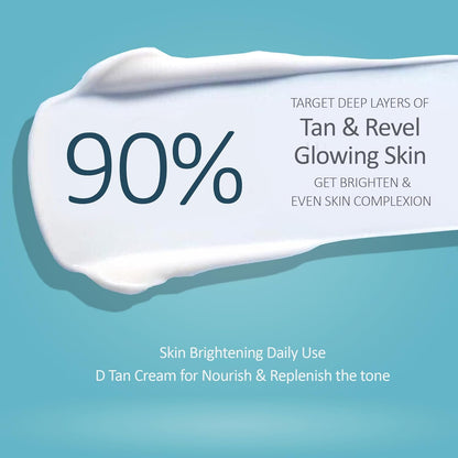 D-Tan Face Cream | Helps Reduce Tan & Enhance Skin Radiance | Enriched with Nourishing Ingredients (30 Gram)