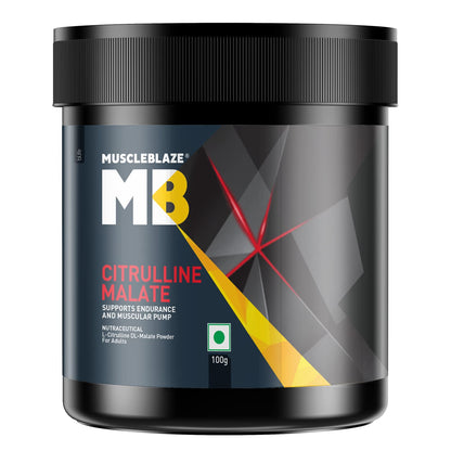 MuscleBlaze Citrulline Malate Powder(Unflavoured,100 G)| Supports Endurance & Muscle Pump,1 Count,50 Servings
