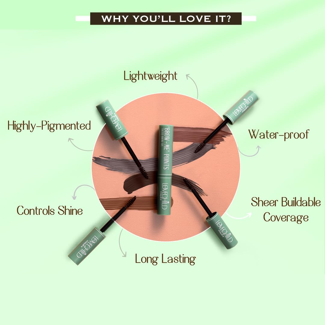 Lovechild Masaba Brow-Me Points Tinted Brow Gel - Brown Brew, 5ml