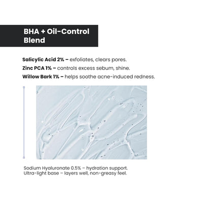 The True Therapy 2.0% Salicylic Acid with Zinc PCA Face Serum for Acne Prone Skin to Treat Acne, Blackheads, Dark Spot, Reduces Blemishes, Excess Oil, Breakout and Enlarge Pores - 30 ml
