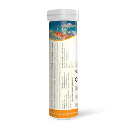 Wellwith Seabuckthorn + Moringa Effervescent Tablets | Immunity & Antioxidant Support | Natural Vitamin C & Iron | Vegan, Sugar-Free, Refreshing Orange Flavour | 15 Tablets (Pack of 1)