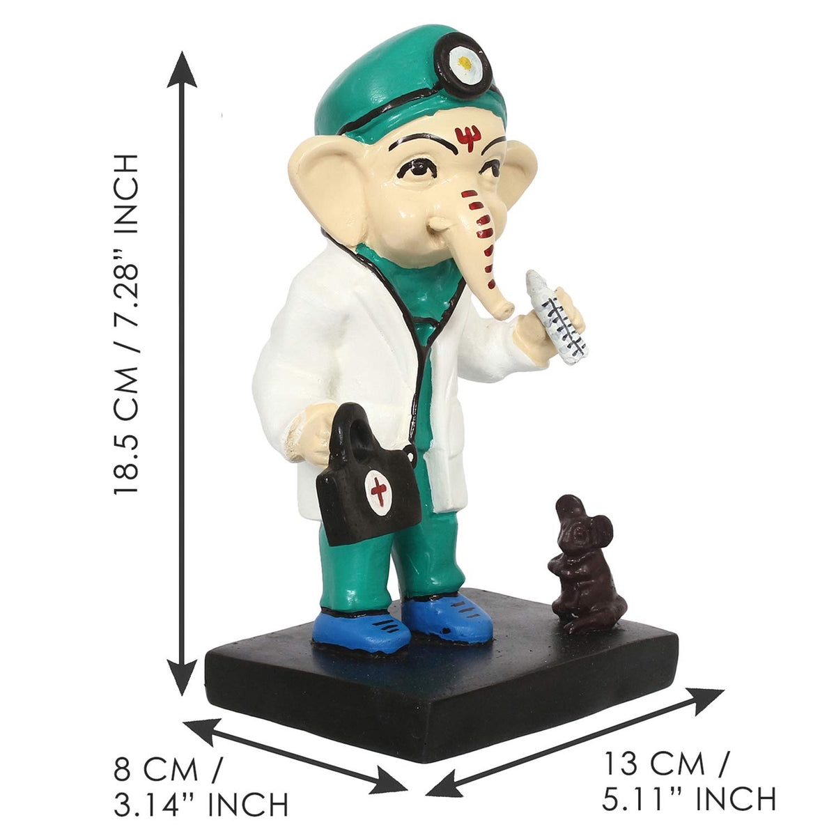 Decorative Lord Ganesha Idol in Doctor Avatar