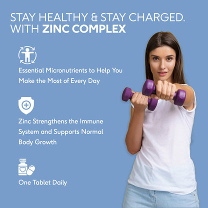 HealthKart HK Vitals Zinc Supplements (60 Tablets) | With Vitamin C, Vitamin D3, Multivitamin and Multimineral | Immunity Boosters For Adults