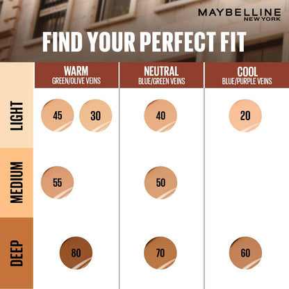 Maybelline, Fit Me, BB Cream, Glow BB Cream, SPF 50, Niacinamide, Hyaluronic Acid, Dewy Finish, Hydrating, Moisturizing, Normal Skin, Dry Skin, Face Makeup, Light Coverage, Shade 20, Adult, Tube Packaging, Glow Makeup, Daily Wear