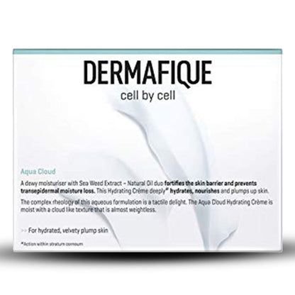 Dermafique Aqua Cloud Hydrating Crème 200g | Weightless & Non-greasy |Plumps, Improves Elasticity & Barrier,Anti-Ageing|Dry, Oily, Normal Skin Moisturizer for summer| DermatTested on Indian Skin