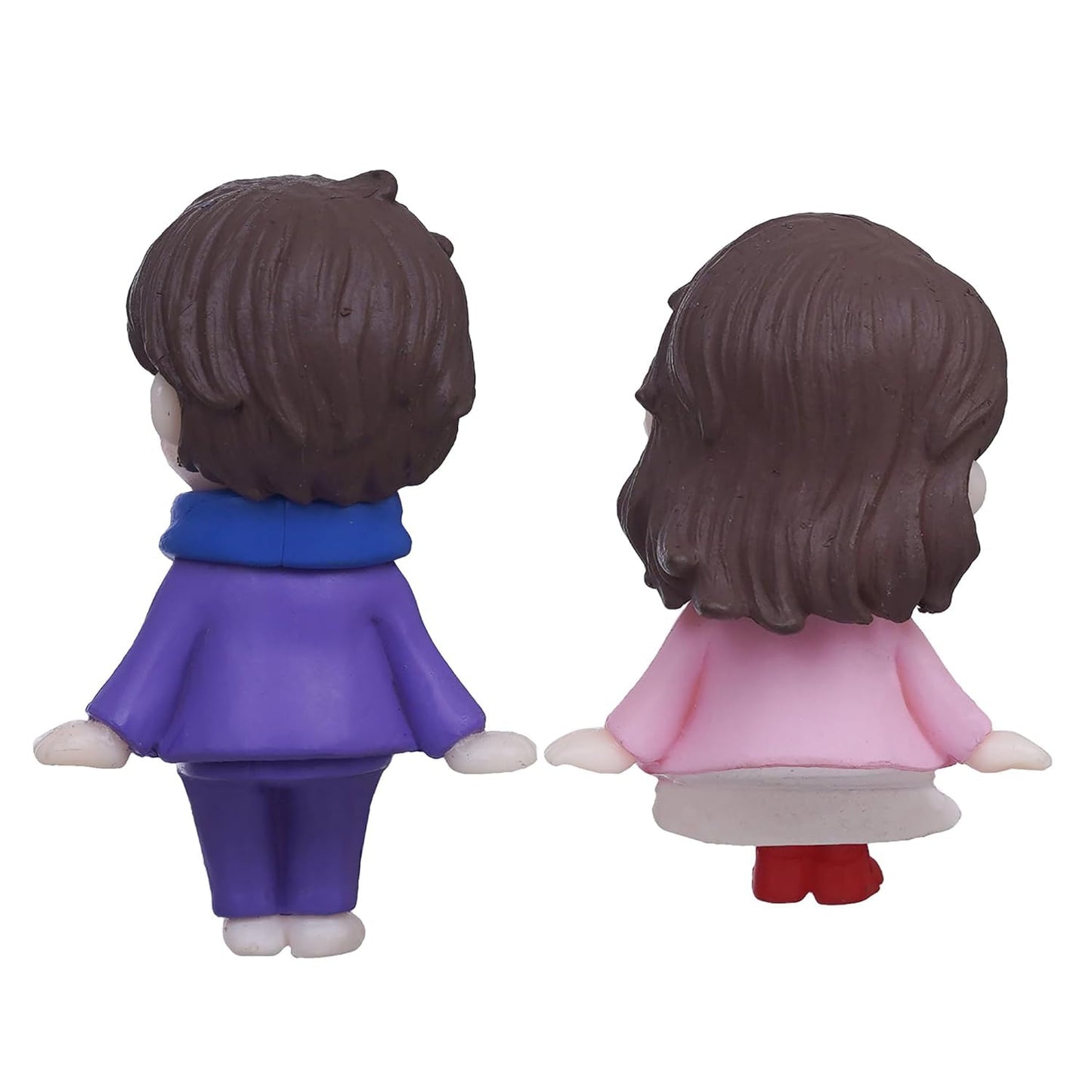 eCraftIndia Valentine Gift for Girlfriend Boyfriend| Plastic Cute Boy Girl Sitting Couple Statue Decorative Showpiece | Valentine Day Gift for Husband Wife Her Him | Valentine Day Decoration Items