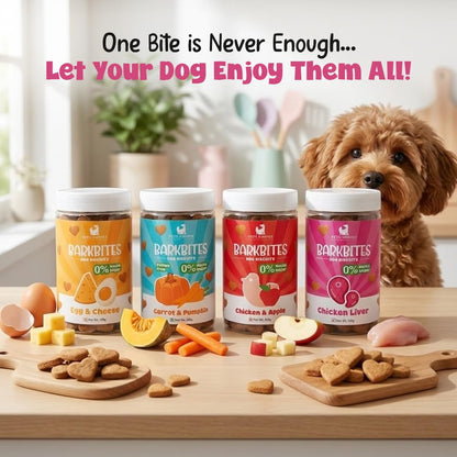 PETS EMPIRE BARKBITES Chicken Liver Biscuit Jar for Dogs 350g – Healthy Dog Treats with No Maida, No Sugar, No Salt – Crunchy & Nutritious Biscuits for Training and Rewards