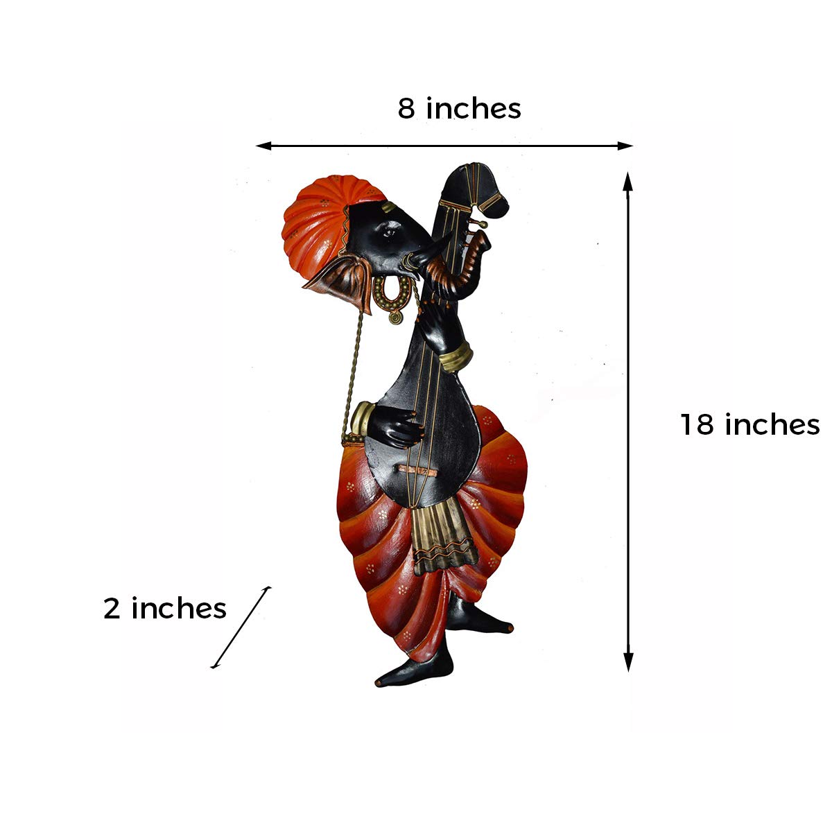 Lord Ganesha Playing Sitar Wall Hanging
