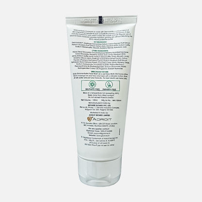 Tube of cream with label on a white background