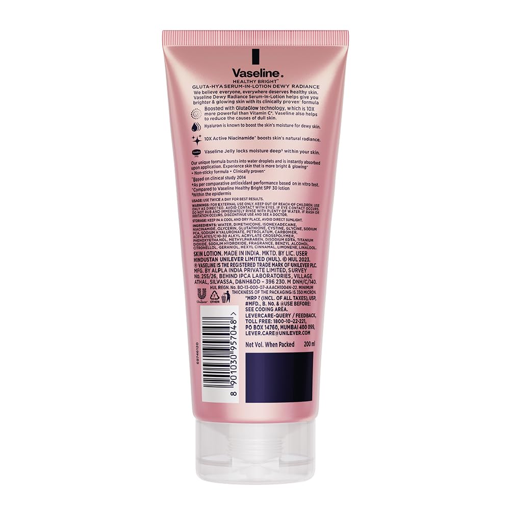 Vaseline tube with label on a white background