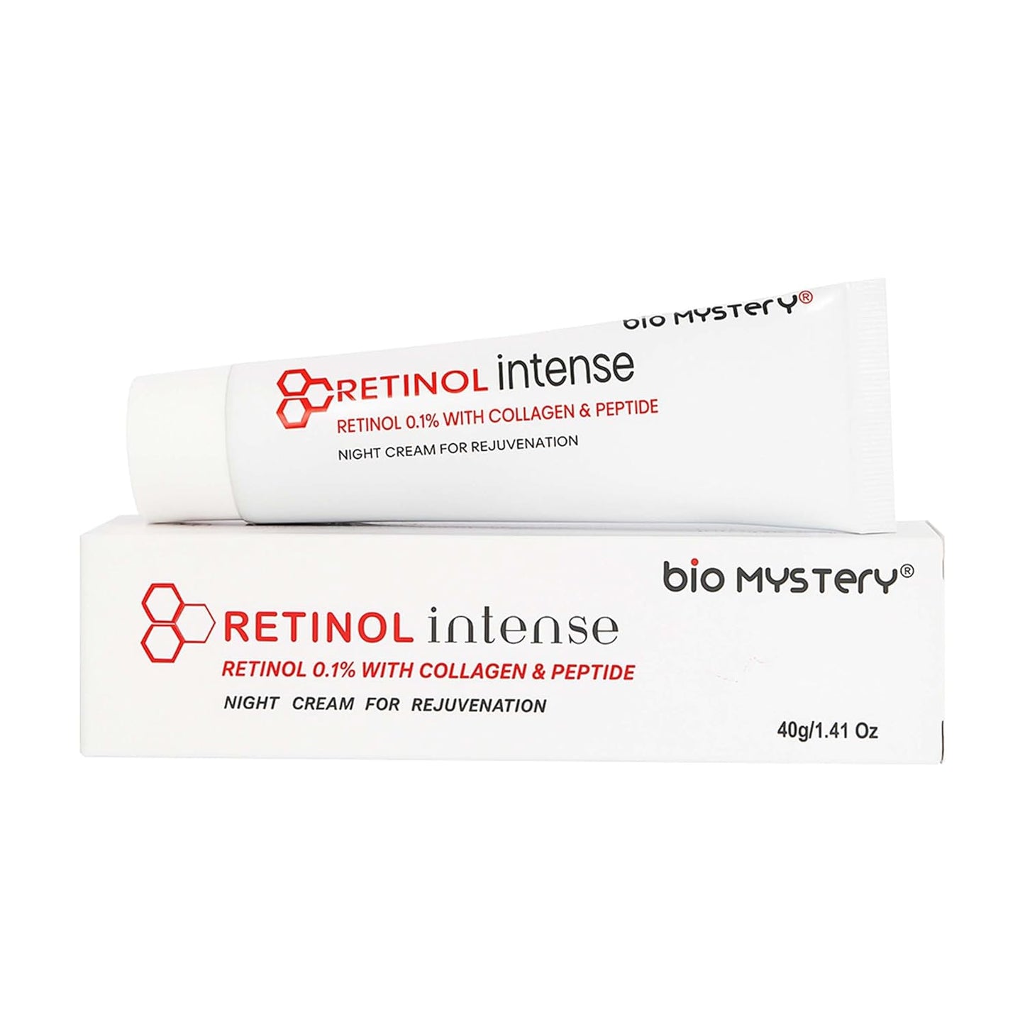 Retinol Intense Cream 0.1 Vitamin A Fine Lines, Sun Spots, Anti-Aging (40 Gram / 1.41 Oz)