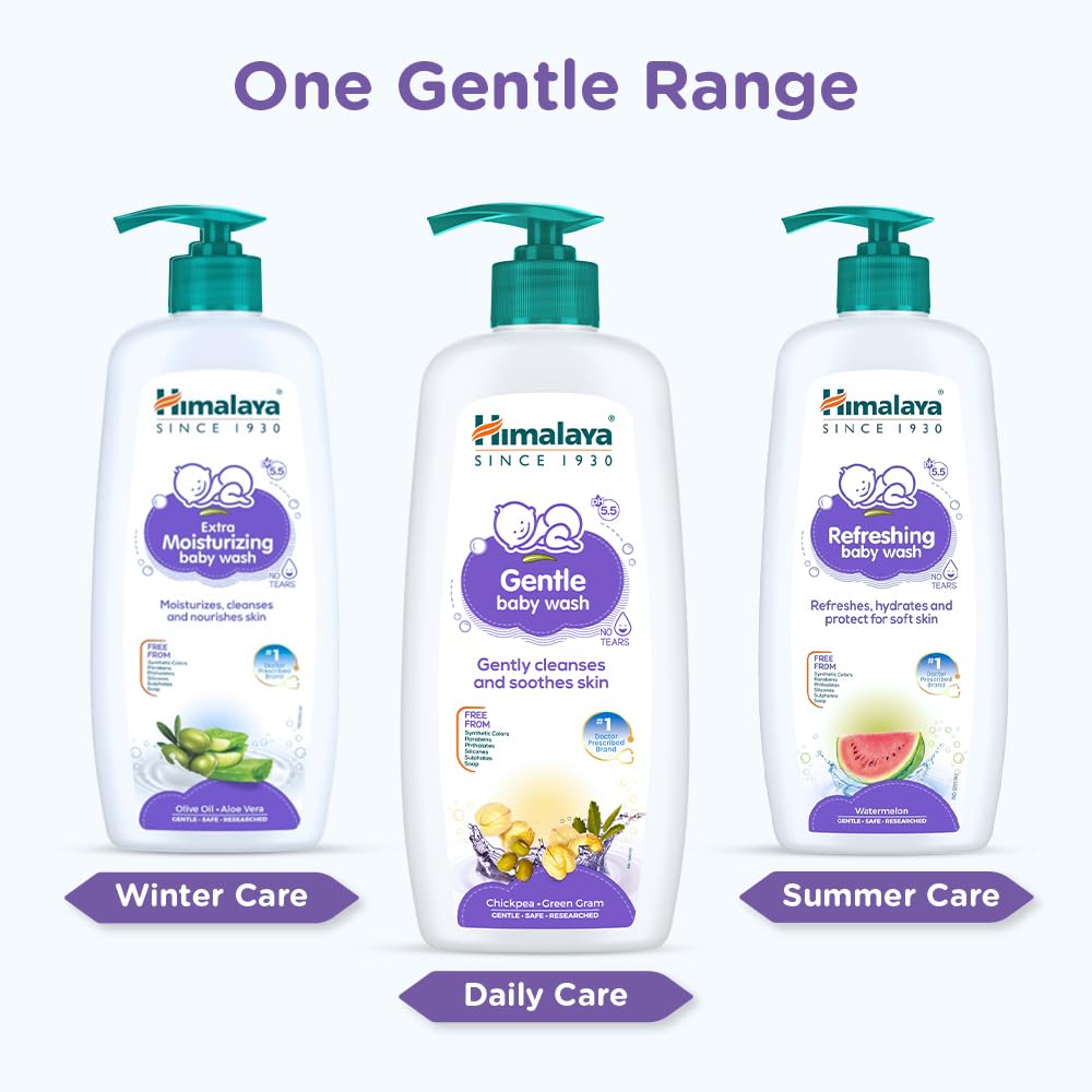 Himalaya Gentle Baby Wash | No tears formula |with chickpea and Green gram| Cleansing baby's gentle skin