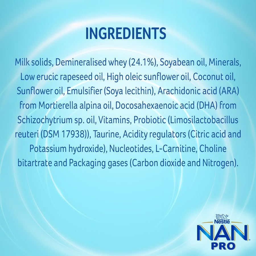 Nestlé NAN PRO 1 Infant Formula with Probiotic (Up to 6 months), Stage 1-400g Pouch in Box