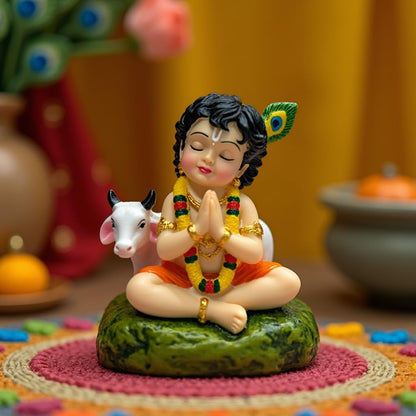 UNOVATE Krishna Idol for Car Dashboard, Krishna Murti, Home Temple, Office