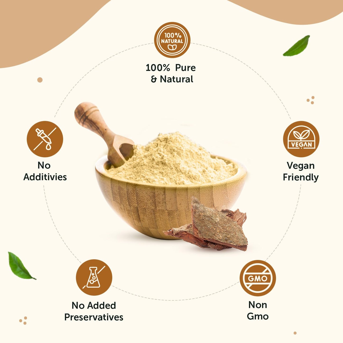 Neuherbs Arjun Chhal Powder - 200g | Arjun Ki Chaal Powder For Men & Women | Supports Heart Health & Promote Good Cholesterol | Rich In Antioxidants | 100% Pure & Natural