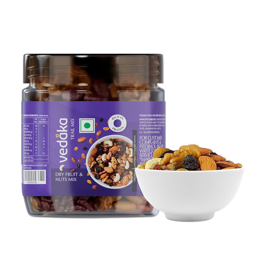 Vedaka Dry Fruits and Nuts Mix | 200 g | Almond, Cashew, Walnut, Pistachio, Cranberry and Raisin | Healthy Snacking