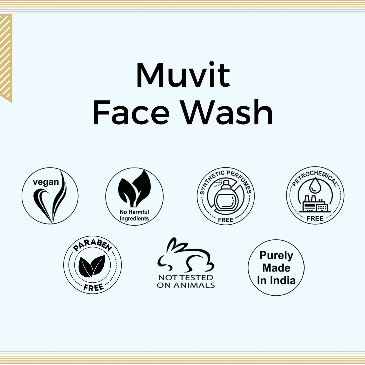Aroma Treasures Muvit Face Wash | multivitamin face wash enriched with vitamin A, C, E, F, & B5, Vanilla Extract, Ylang Oil & Jasmine Oil | Suitable for all skin types - 100ml