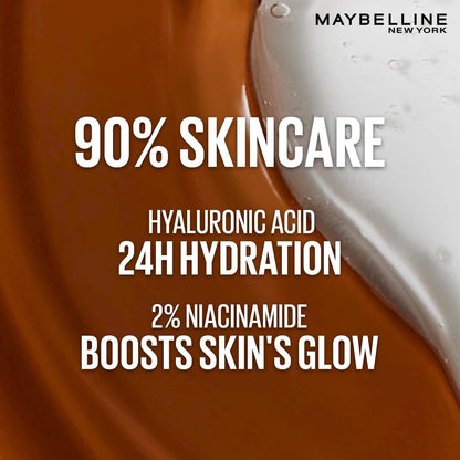 Maybelline, Fit Me, BB Cream, Glow BB Cream, SPF 50, Niacinamide, Hyaluronic Acid, Dewy Finish, Hydrating, Moisturizing, Normal Skin, Dry Skin, Face Makeup, Light Coverage, Shade 20, Adult, Tube Packaging, Glow Makeup, Daily Wear