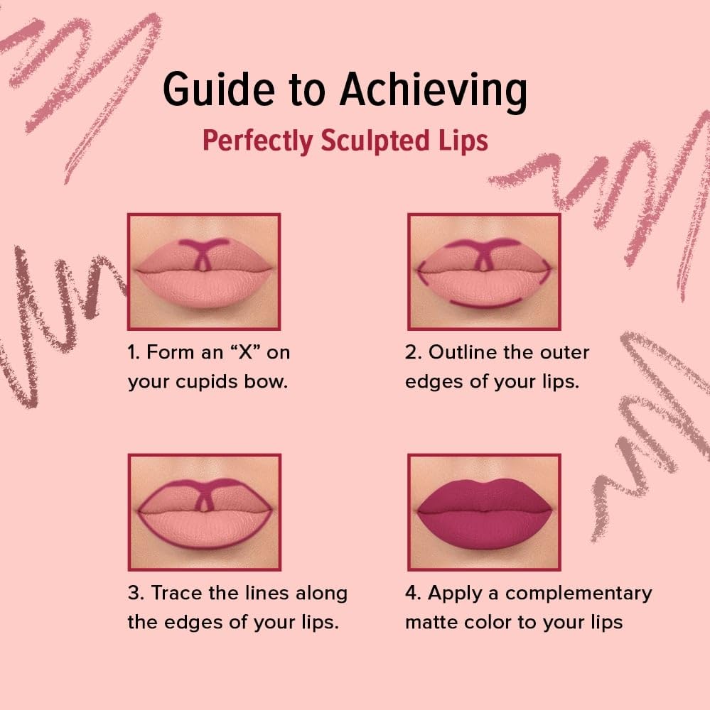 Daily Life Forever52 Character Shape of You Lip Liner Pencil | Long Lasting Smudge Proof Formula | Creamy Smooth Texture | Precision Lip Contour & Definition (C711, 1.13g) | Precision Lipliner