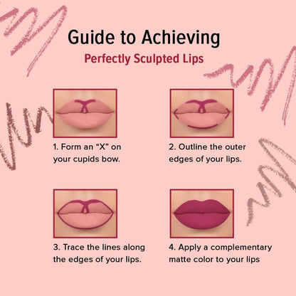 Daily Life Forever52 Character Shape of You Lip Liner Pencil | Long Lasting Smudge Proof Formula | Creamy Smooth Texture | Precision Lip Contour & Definition (C711, 1.13g) | Precision Lipliner