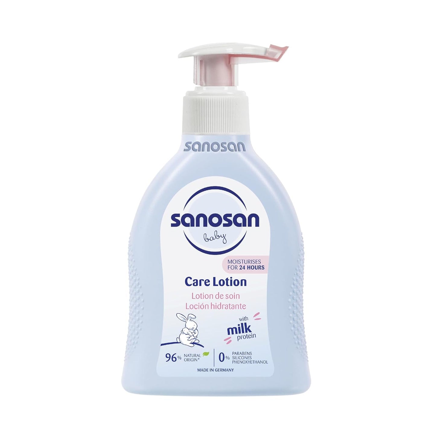 sanosan Baby Care Lotion| Suitable for baby’s delicate skin| with Moisturizes 24 hours parabens|paraffins| silicones & phenoxyethanol| Clinically Tested|200 ml