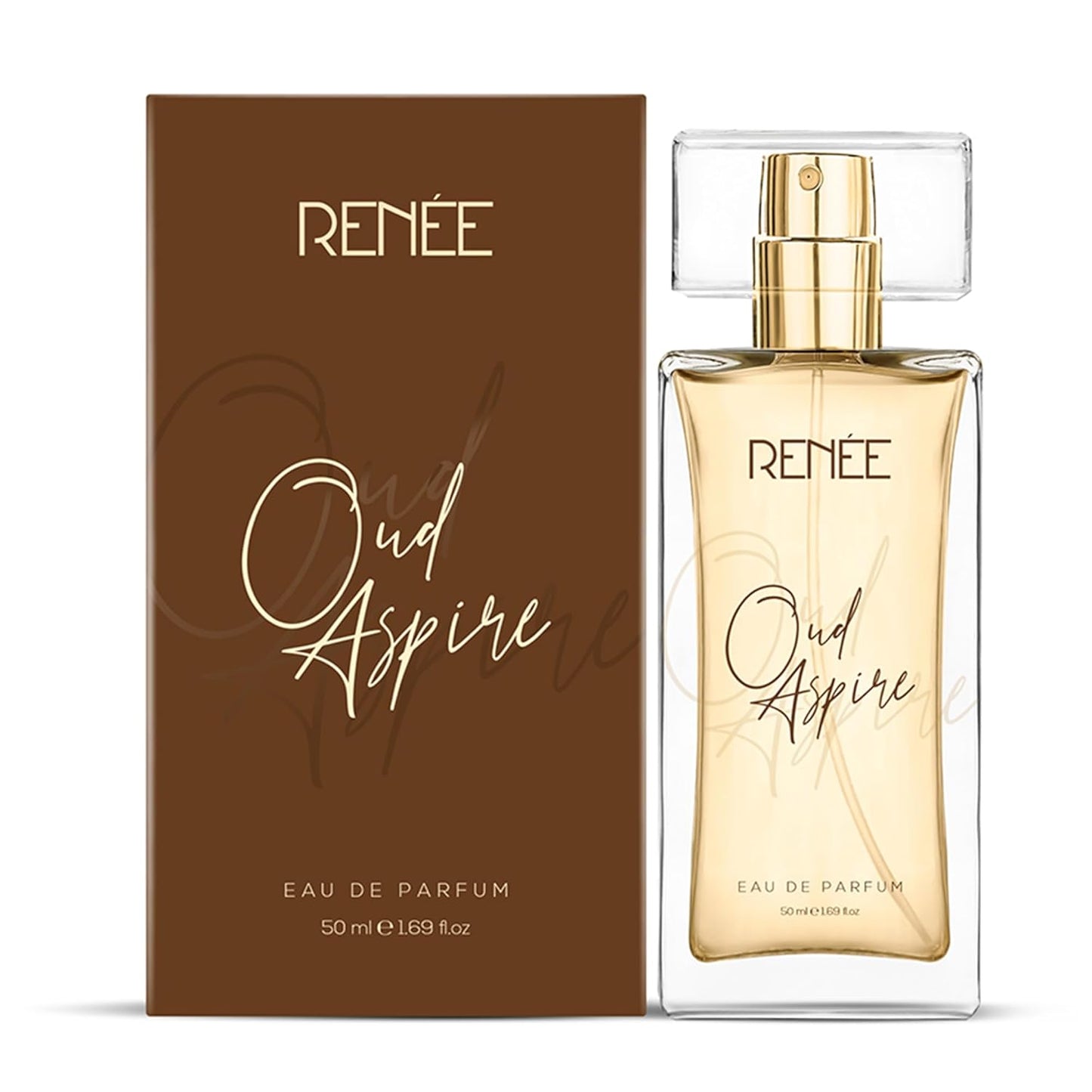 RENEE Eau De Parfum Oud Aspire | Long Lasting Fragrance l Premium Perfume | Notes of Almond & Sandalwood | Perfect Gifting Option for Women l Floral Scent for All Occasions | Travel Friendly l 50 ml