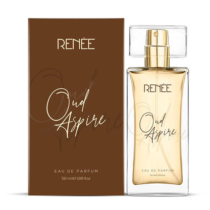 RENEE Eau De Parfum Oud Aspire | Long Lasting Fragrance l Premium Perfume | Notes of Almond & Sandalwood | Perfect Gifting Option for Women l Floral Scent for All Occasions | Travel Friendly l 50 ml