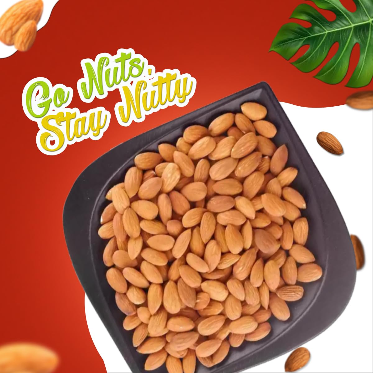 YUM YUM Pure California Almonds/Badam Whole, 500g, Real Nuts, High in Fiber, Badam Giri, Rich in Protein, Magnesium, Phosphorus and Dietary Fibre, Nuts & Dry Fruits