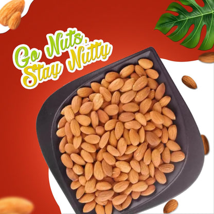 YUM YUM Pure California Almonds/Badam Whole, 500g, Real Nuts, High in Fiber, Badam Giri, Rich in Protein, Magnesium, Phosphorus and Dietary Fibre, Nuts & Dry Fruits