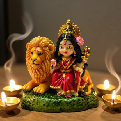 UNOVATE Durga MATA Idol for Car Dashboard, Home | Durga ji Murti | Navratri