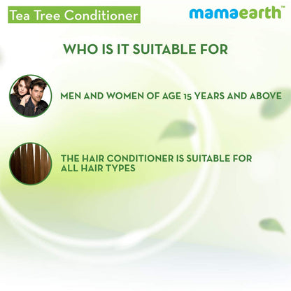 Mamaearth Anti Dandruff Conditioner, With Tea Tree & Ginger Oil, For Dandruff Free Hair 250 Millilitres