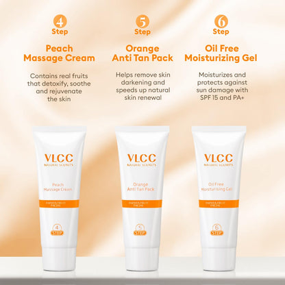 VLCC Anti Blemish Facial Kit - 60g | Brightening Facial Kit for Dry, Sensitive and Oily Skin Types | Fight Blemishes and Dullness | Protects and Nourishes Skin.